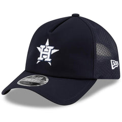 Houston Astros 2026 Batting Practice Apex 9FORTY Adjustable Trucker Hat Navy | New Era