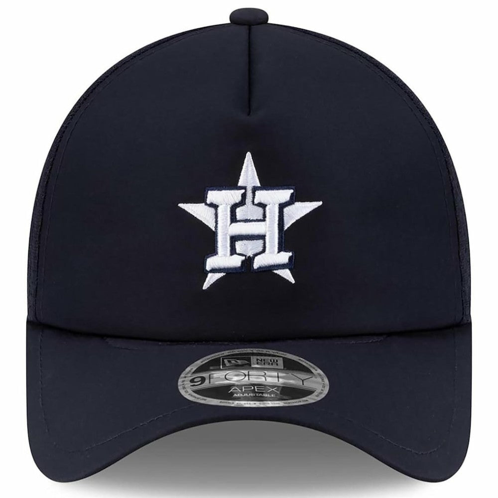 Houston Astros 2026 Batting Practice Apex 9FORTY Adjustable Trucker Hat Navy | New Era