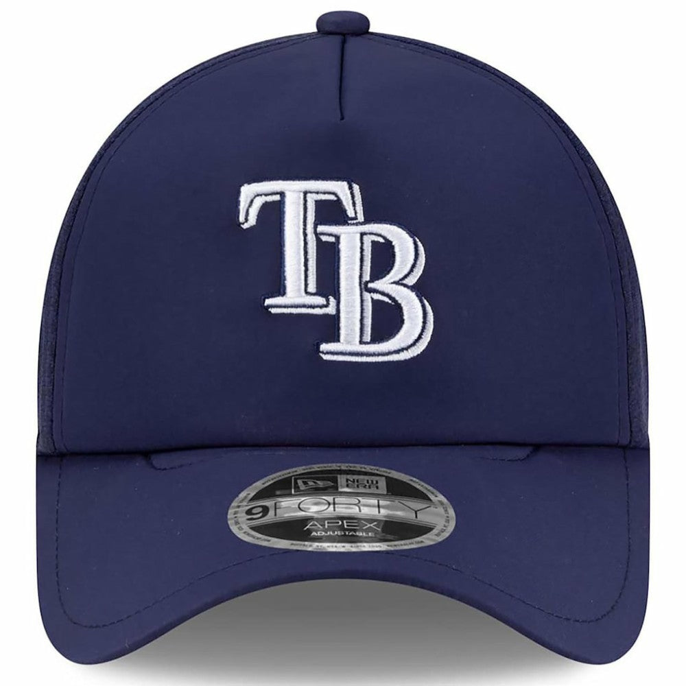 Tampa Bay Rays 2026 Batting Practice Apex 9FORTY Adjustable Trucker Hat Navy | New Era