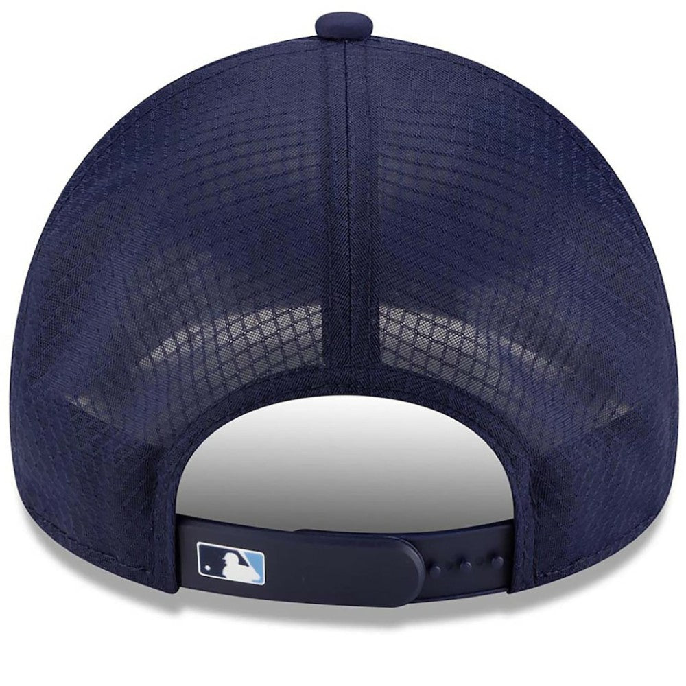Tampa Bay Rays 2026 Batting Practice Apex 9FORTY Adjustable Trucker Hat Navy | New Era