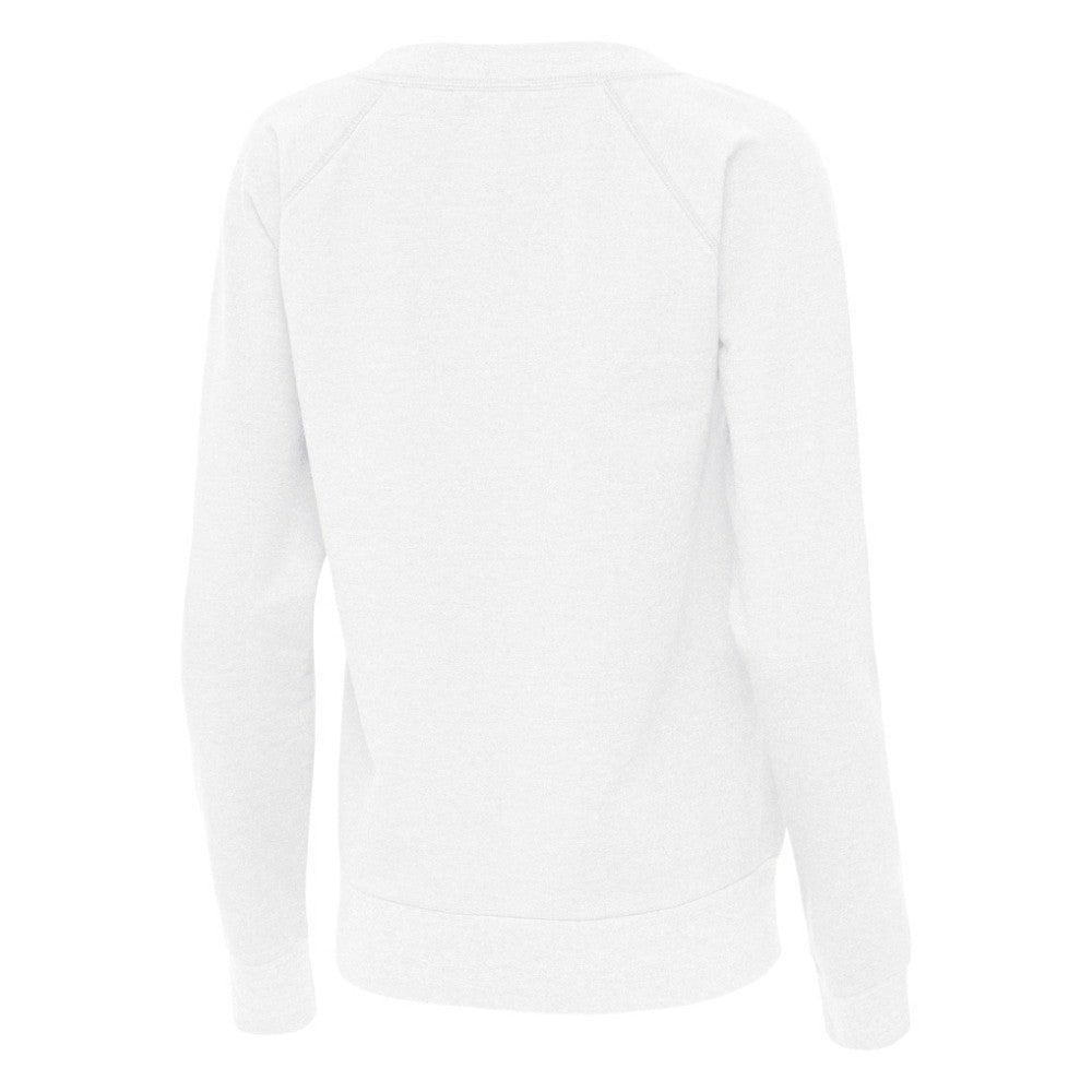 Athletics Antigua Women's Varsity Tri-Blend V-Neck Long Sleeve T-Shirt White