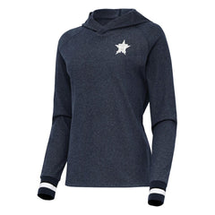 Houston Astros Antigua Women's Trek Pullover Hoodie Heather Navy
