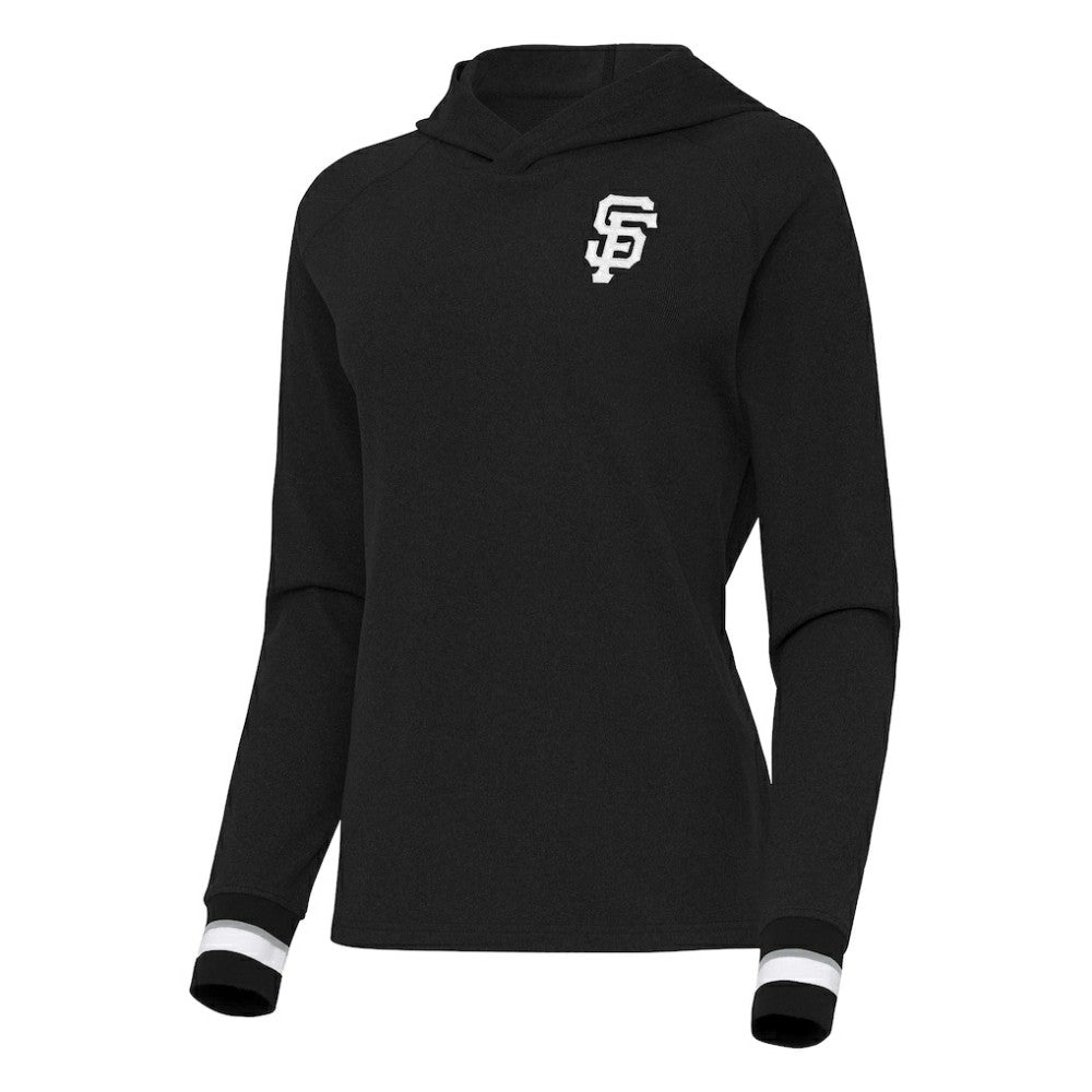 San Francisco Giants Antigua Women's Trek Pullover Hoodie Black