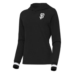 San Francisco Giants Antigua Women's Trek Pullover Hoodie Black