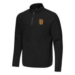 San Diego Padres Antigua Step Up Quarter-Zip Pullover Black