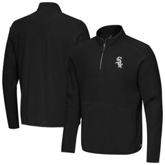 Chicago White Sox Antigua Step Up Quarter-Zip Pullover Black