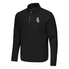 Chicago White Sox Antigua Step Up Quarter-Zip Pullover Black