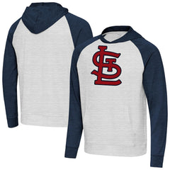 St. Louis Cardinals Antigua Urgent Pullover Hoodie Heather Navy/Gray