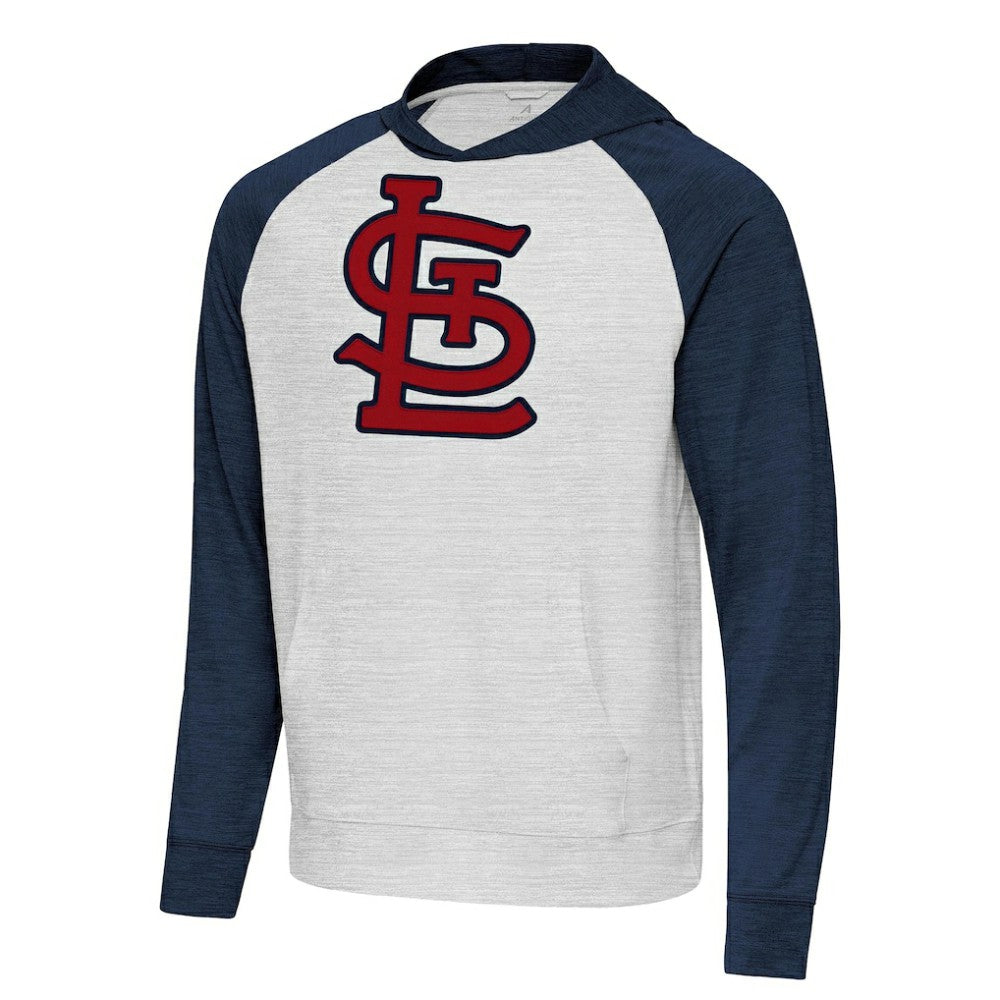 St. Louis Cardinals Antigua Urgent Pullover Hoodie Heather Navy/Gray