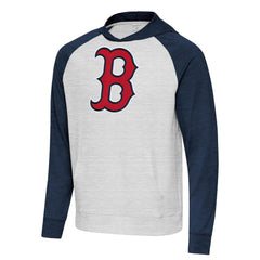 Boston Red Sox Antigua Urgent Pullover Hoodie Heather Navy/Gray