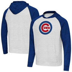 Chicago Cubs Antigua Urgent Pullover Hoodie Royal/Gray