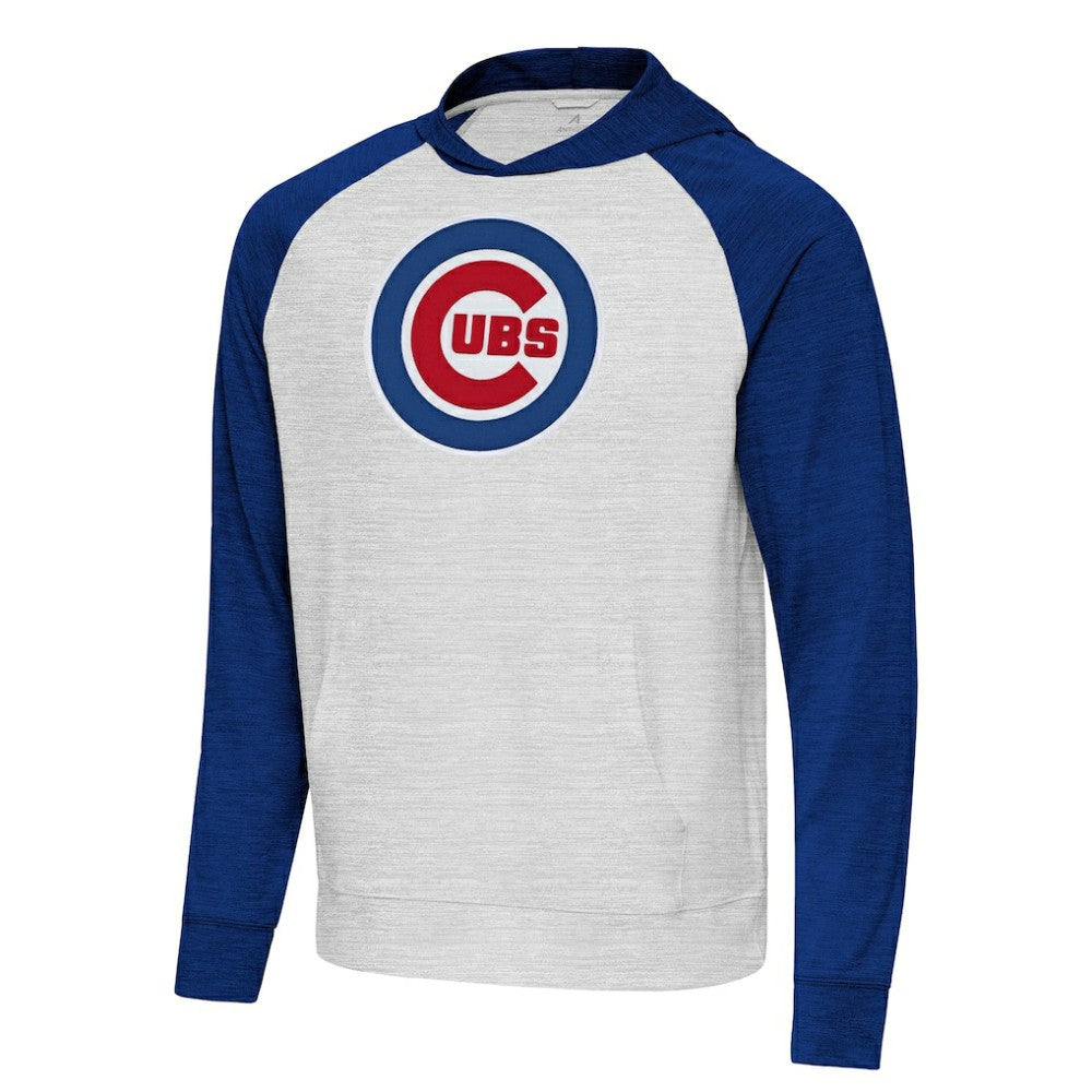 Chicago Cubs Antigua Urgent Pullover Hoodie Royal/Gray