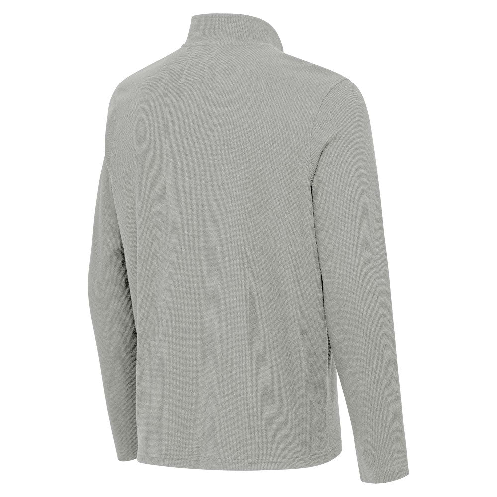 Los Angeles Dodgers Antigua Sync Tri-Blend Quarter-Zip Pullover Heather Gray