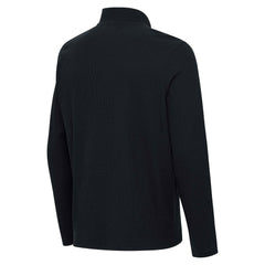 Miami Marlins Antigua Sync Tri-Blend Quarter-Zip Pullover Heather Black