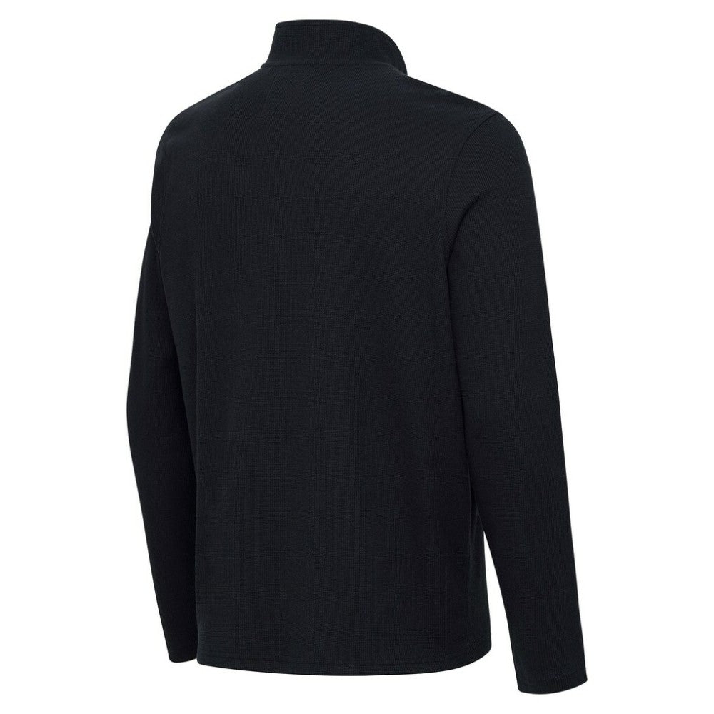 San Francisco Giants Antigua Sync Tri-Blend Quarter-Zip Pullover Heather Black