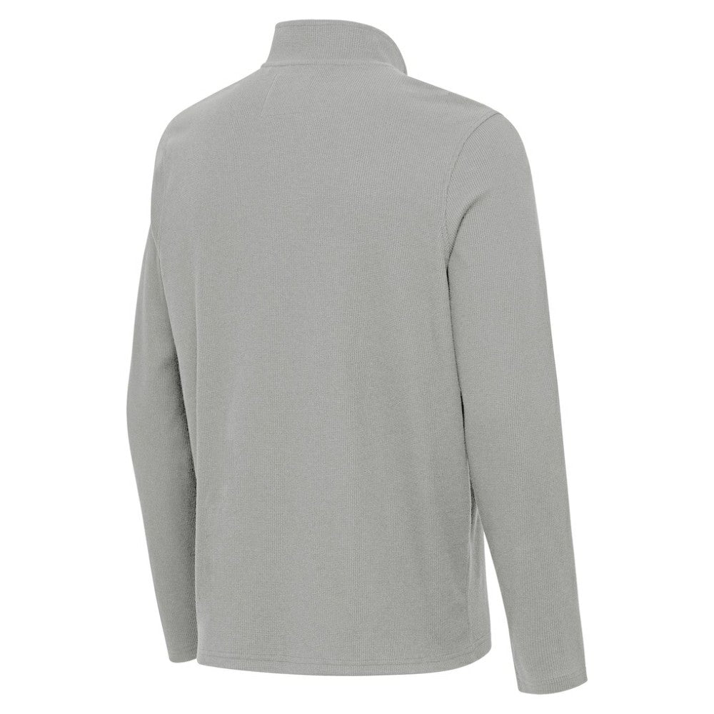 Texas Rangers Antigua Sync Tri-Blend Quarter-Zip Pullover Heather Gray