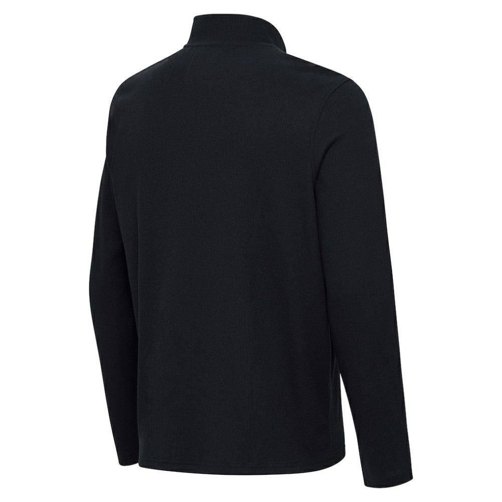 Chicago White Sox Antigua Sync Tri-Blend Quarter-Zip Pullover Heather Black