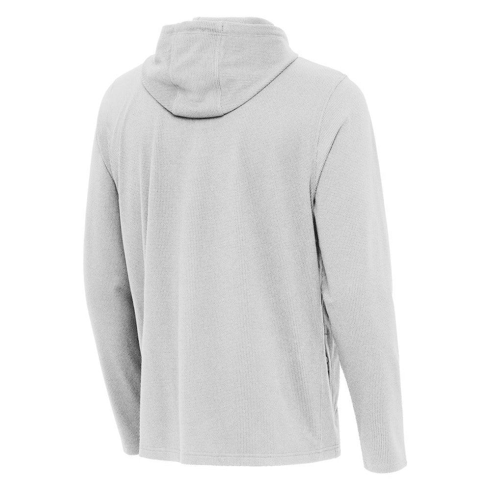 Los Angeles Dodgers Antigua Connected Quarter-Zip Pullover Hoodie Gray