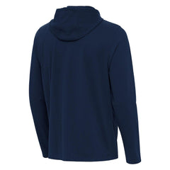 Tampa Bay Rays Antigua Connected Quarter-Zip Pullover Hoodie Navy