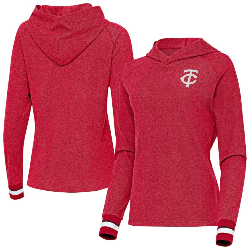 Minnesota Twins Antigua Women's Trek Pullover Hoodie Red