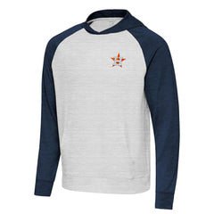 Houston Astros Antigua Urgent Pullover Hoodie Heather Navy/Gray