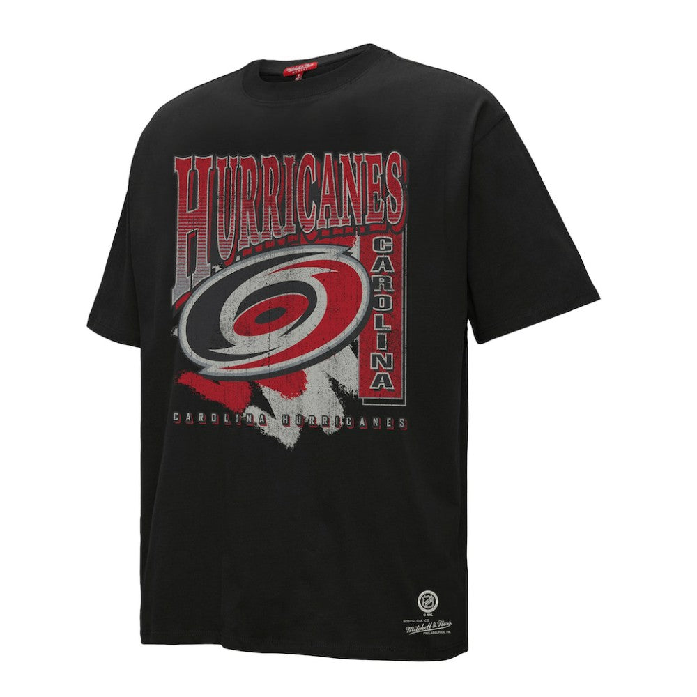 Carolina Hurricanes Mitchell & Ness Women's Choppy Ice Boyfriend T-Shirt Black