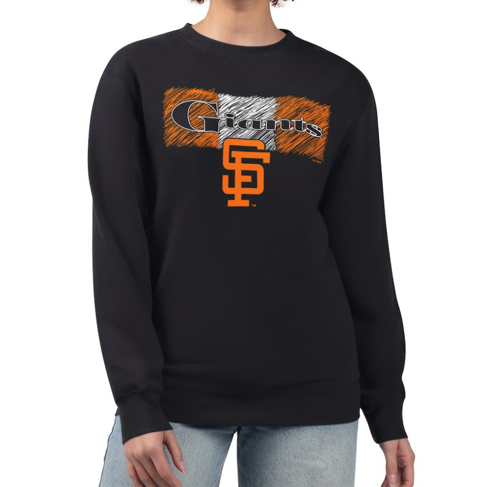 San Francisco Giants Starter Women's Team Color Shading Fleece Pullover Sweatshirt Black