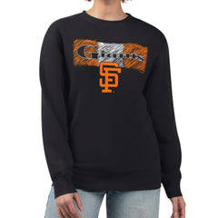 San Francisco Giants Starter Women's Team Color Shading Fleece Pullover Sweatshirt Black