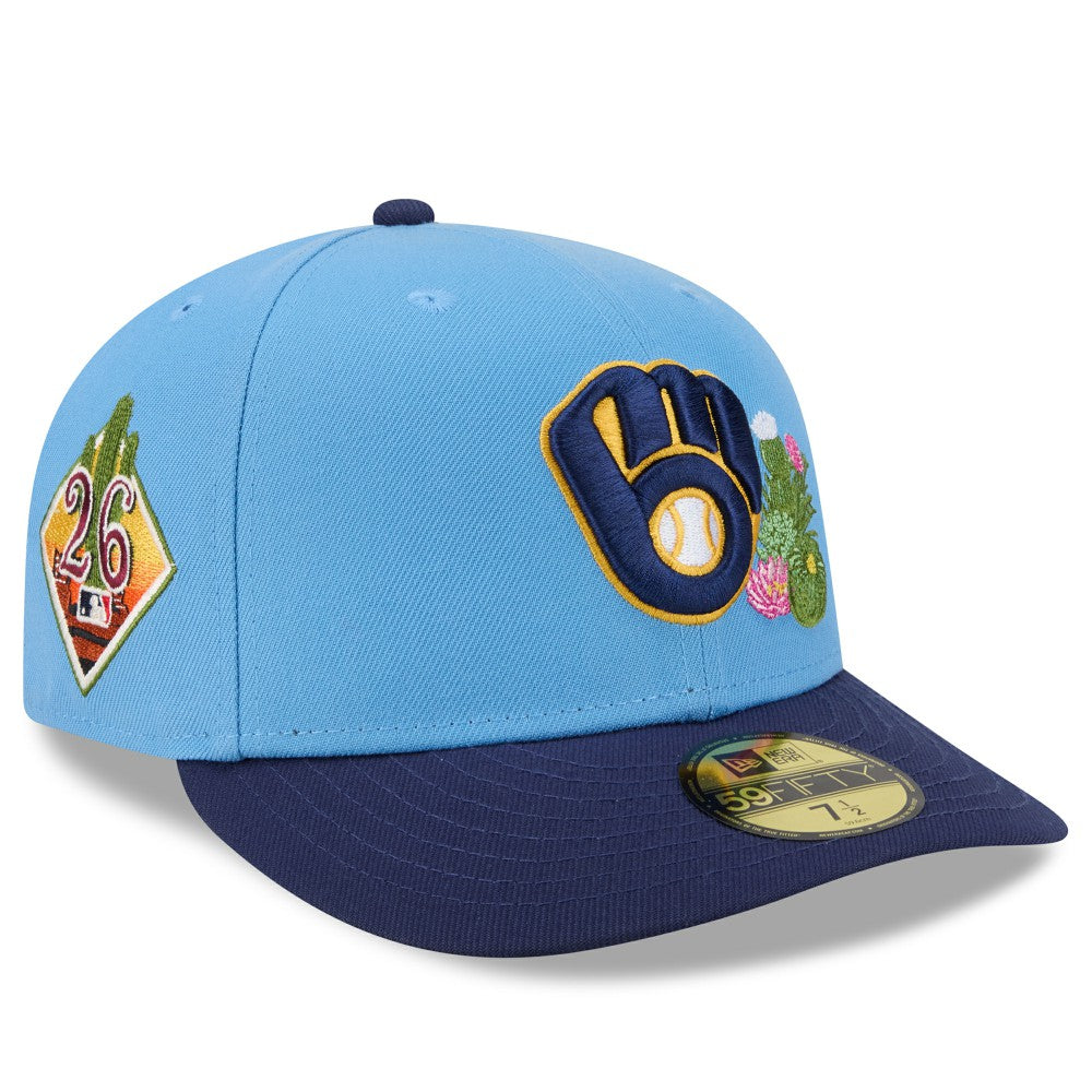 Milwaukee Brewers 2026 Spring Training 59FIFTY Fitted Hat Light Blue/Navy | New Era