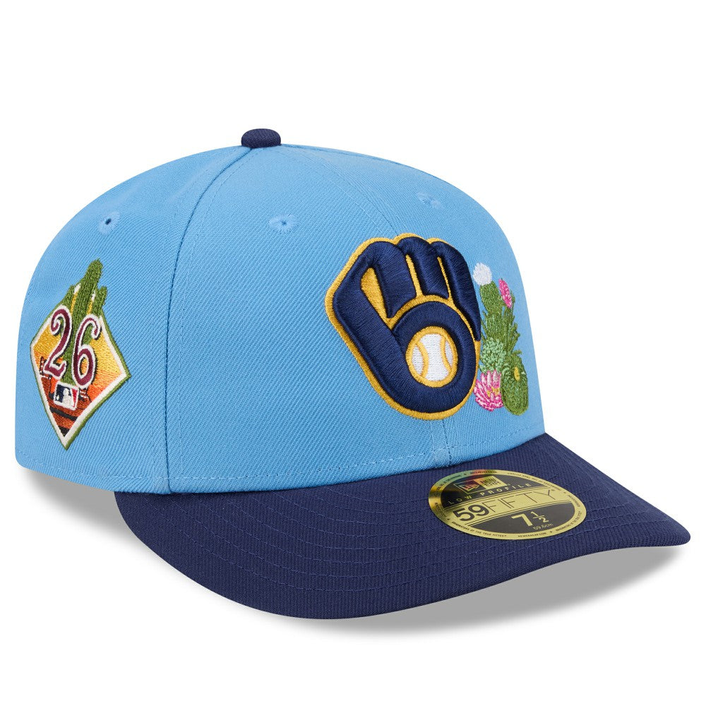 Milwaukee Brewers 2026 Spring Training Low Profile 59FIFTY Fitted Hat Light Blue/Navy | New Era