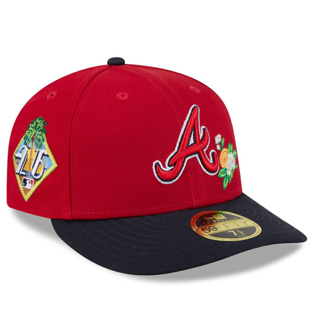 Atlanta Braves 2026 Spring Training Low Profile 59FIFTY Fitted Hat Red/Navy | New Era
