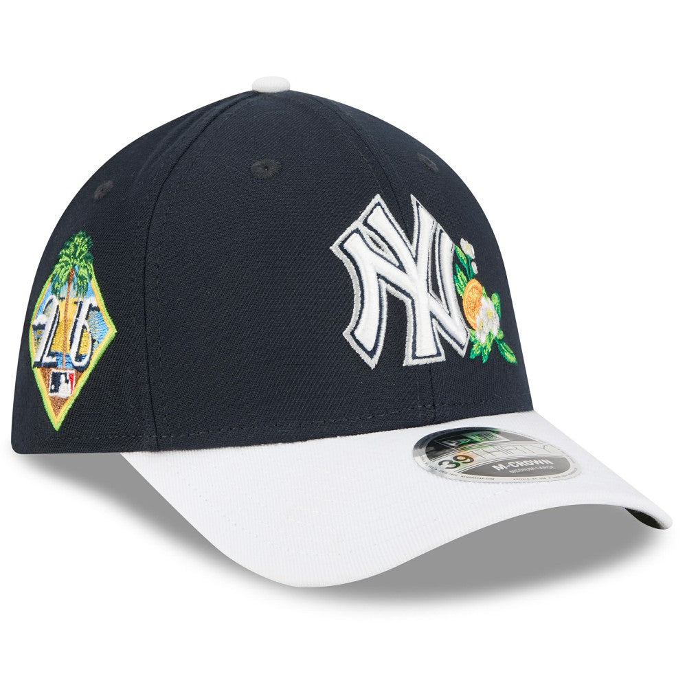 New York Yankees 2026 Spring Training M-Crown 39THIRTY Flex Hat Navy/White | New Era