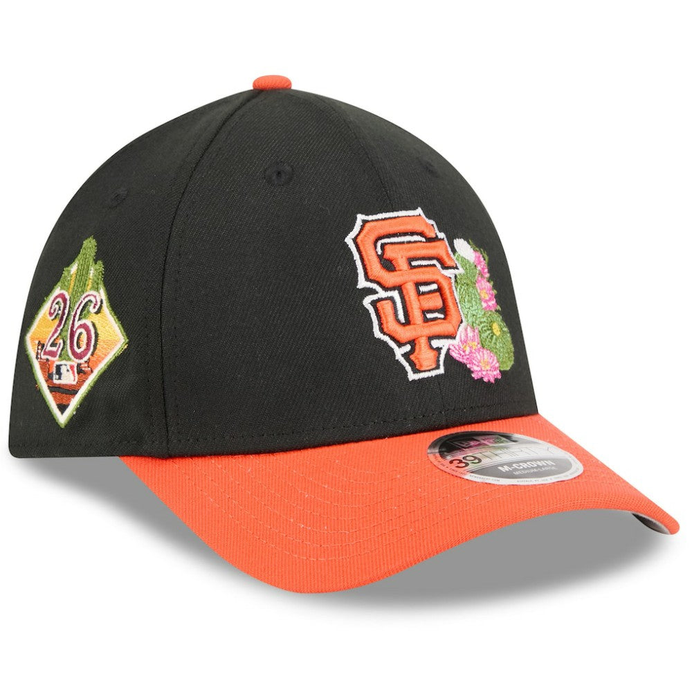 San Francisco Giants 2026 Spring Training M-Crown 39THIRTY Flex Hat Black/Orange | New Era