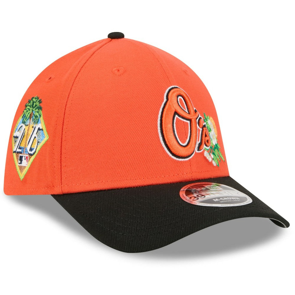 Baltimore Orioles 2026 Spring Training M-Crown 39THIRTY Flex Hat Orange/Black | New Era