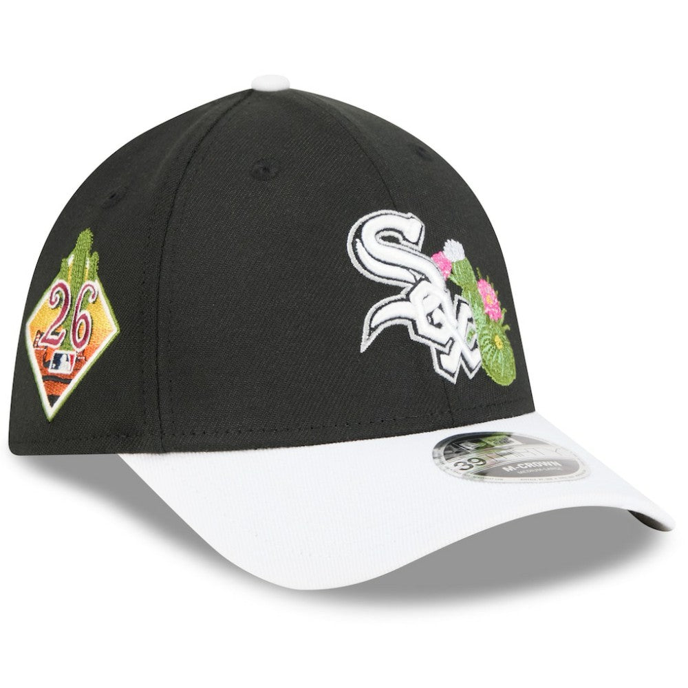 Chicago White Sox 2026 Spring Training M-Crown 39THIRTY Flex Hat Black/White | New Era