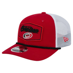 Carolina Hurricanes New Era Team Patch Basic 9SEVENTY Adjustable Trucker Hat Red/White