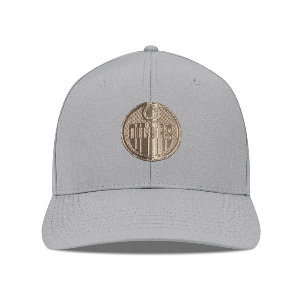 Edmonton Oilers Levelwear Rise Copper Insignia Flex Hat Gray