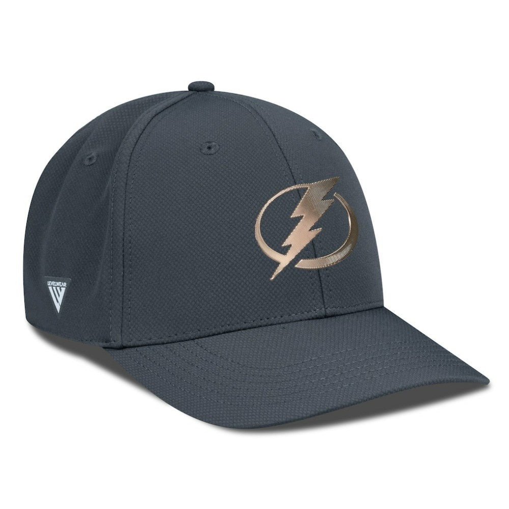 Tampa Bay Lightning Levelwear Rise Copper Insignia Flex Hat Charcoal