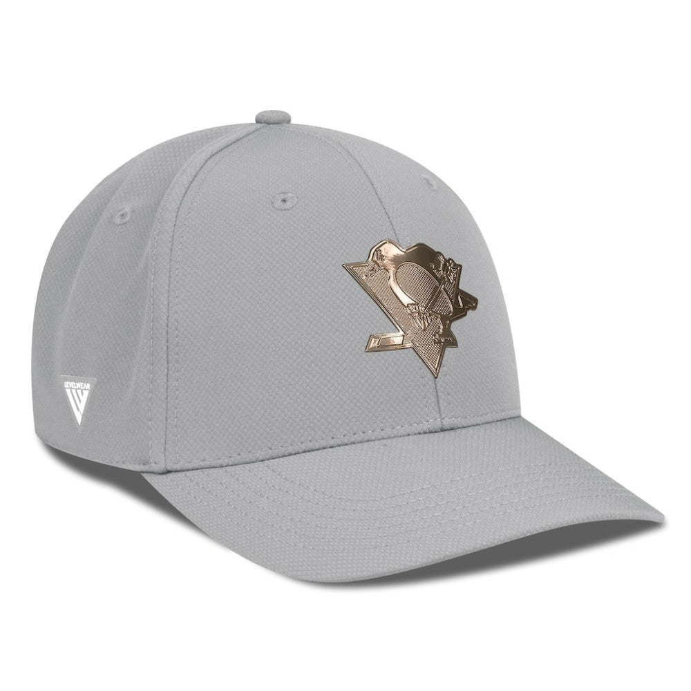 Pittsburgh Penguins Levelwear Rise Copper Insignia Flex Hat Gray