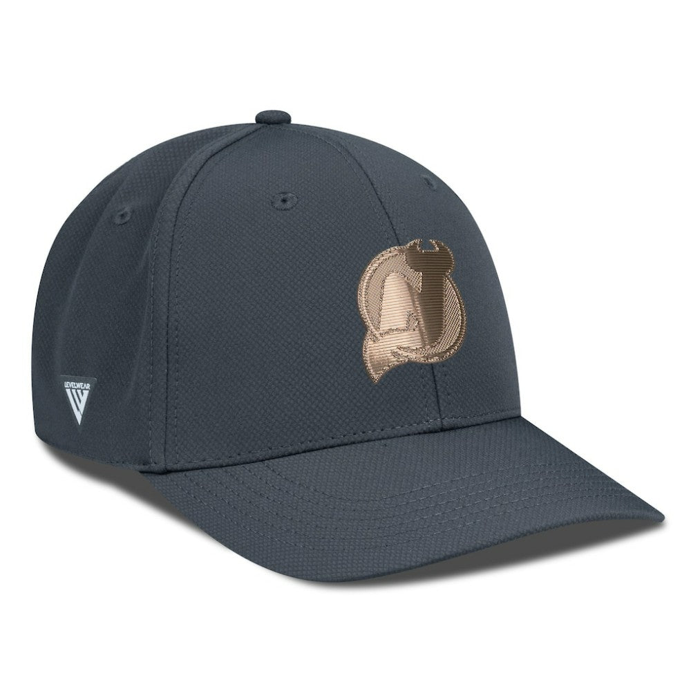 New Jersey Devils Levelwear Rise Copper Insignia Flex Hat Charcoal
