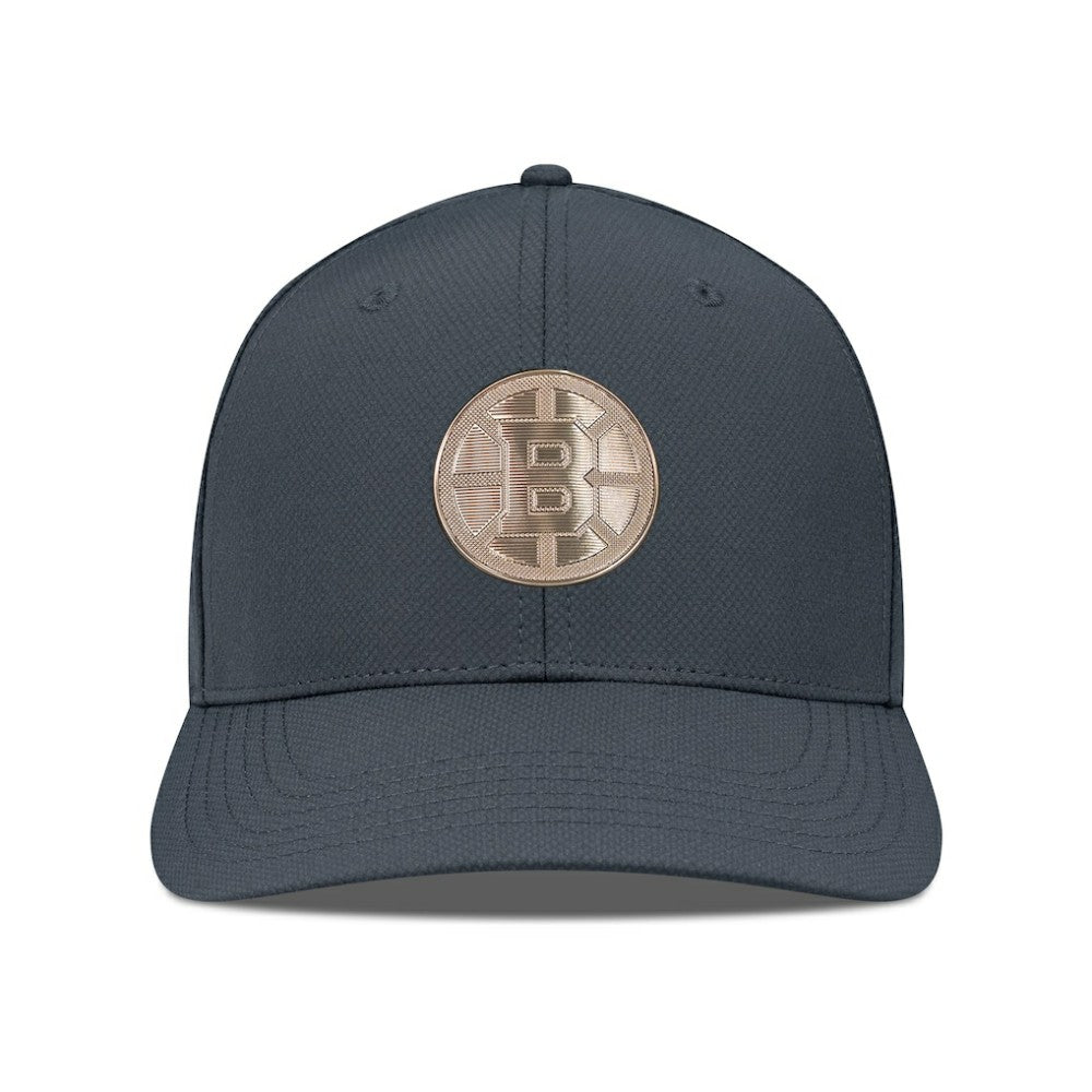 Boston Bruins Levelwear Rise Copper Insignia Flex Hat Charcoal