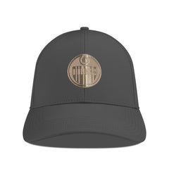 Edmonton Oilers Levelwear Ascend Copper Insignia Vented Adjustable Hat Charcoal