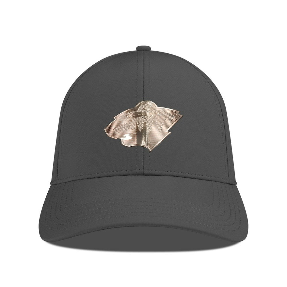 Minnesota Wild Levelwear Ascend Copper Insignia Vented Adjustable Hat Charcoal