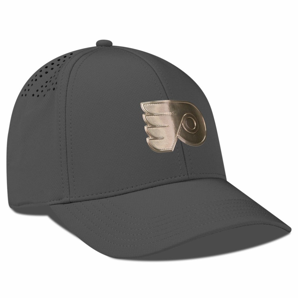Philadelphia Flyers Levelwear Ascend Copper Insignia Vented Adjustable Hat Charcoal