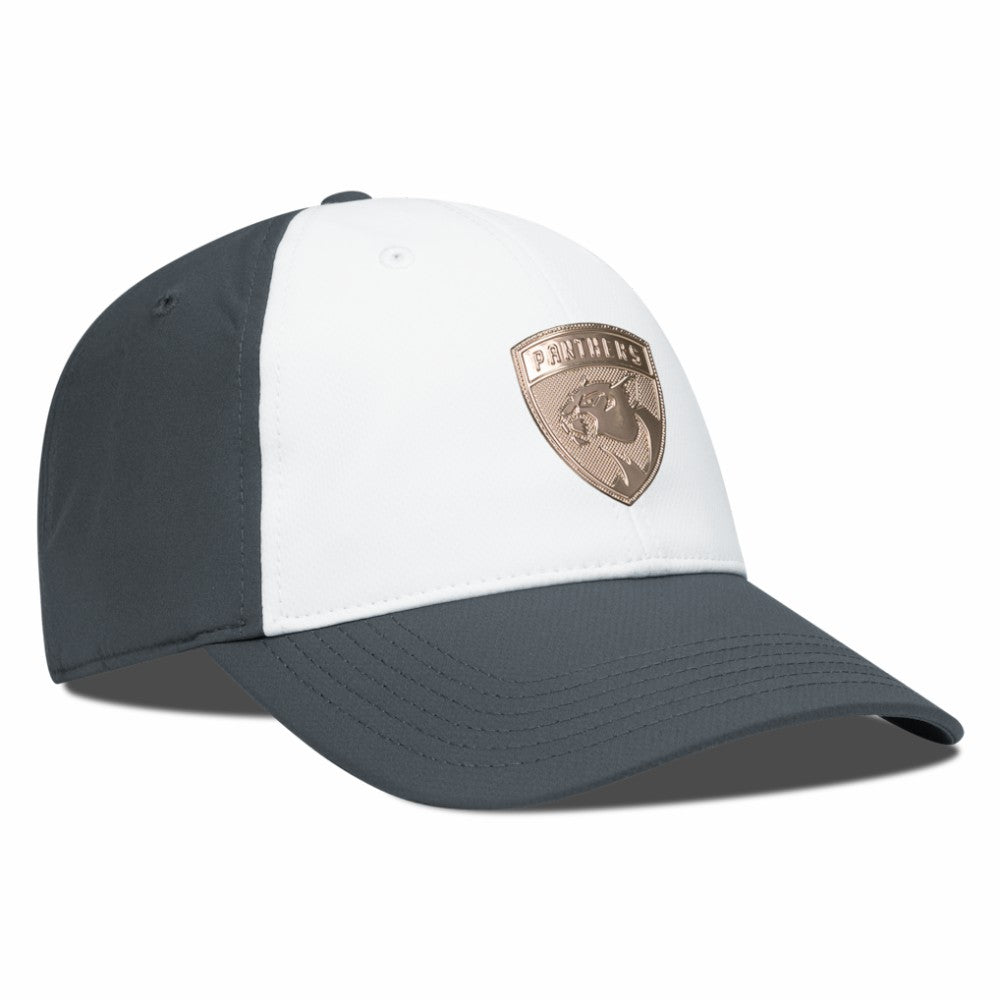 Florida Panthers Levelwear Endure Copper Insignia Adjustable Hat White/Charcoal