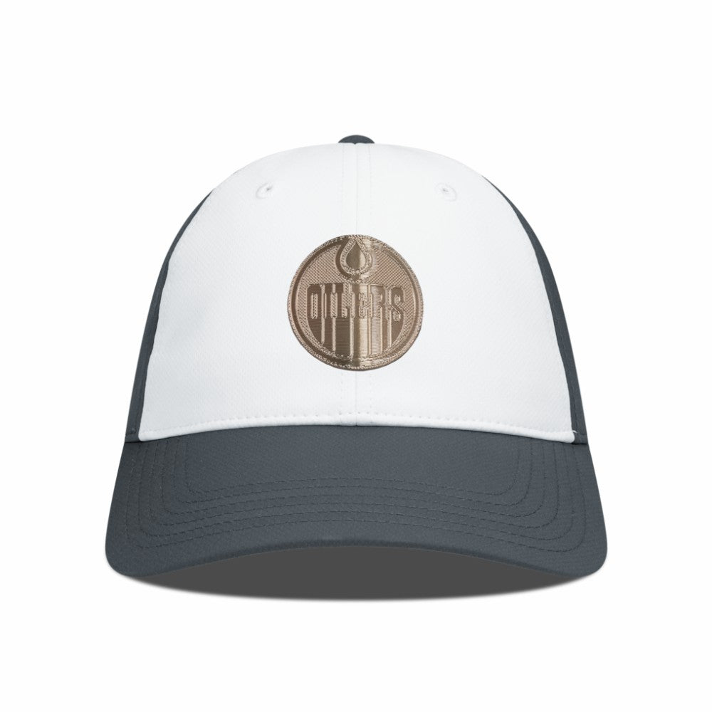 Edmonton Oilers Levelwear Endure Copper Insignia Adjustable Hat White/Charcoal
