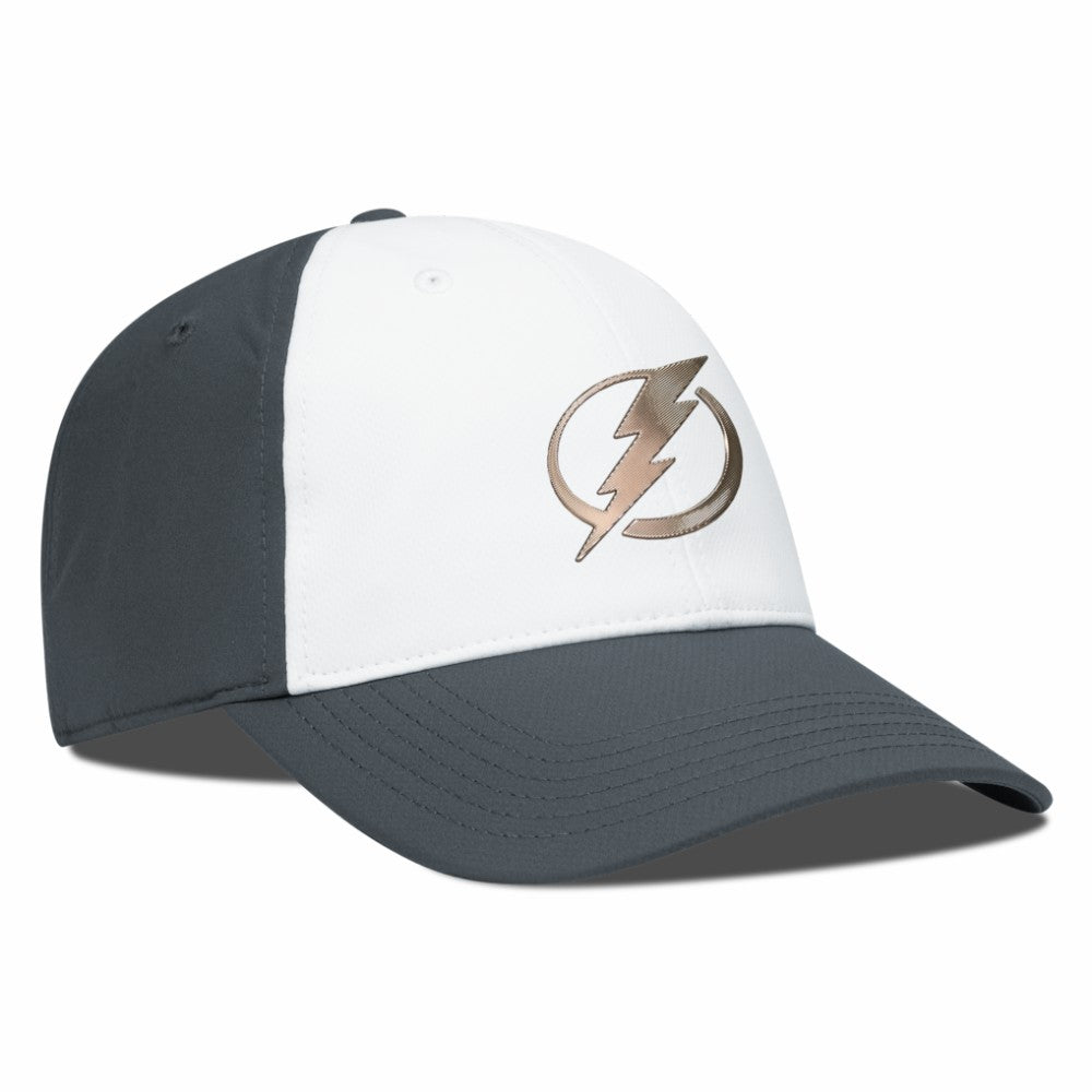 Tampa Bay Lightning Levelwear Endure Copper Insignia Adjustable Hat White/Charcoal