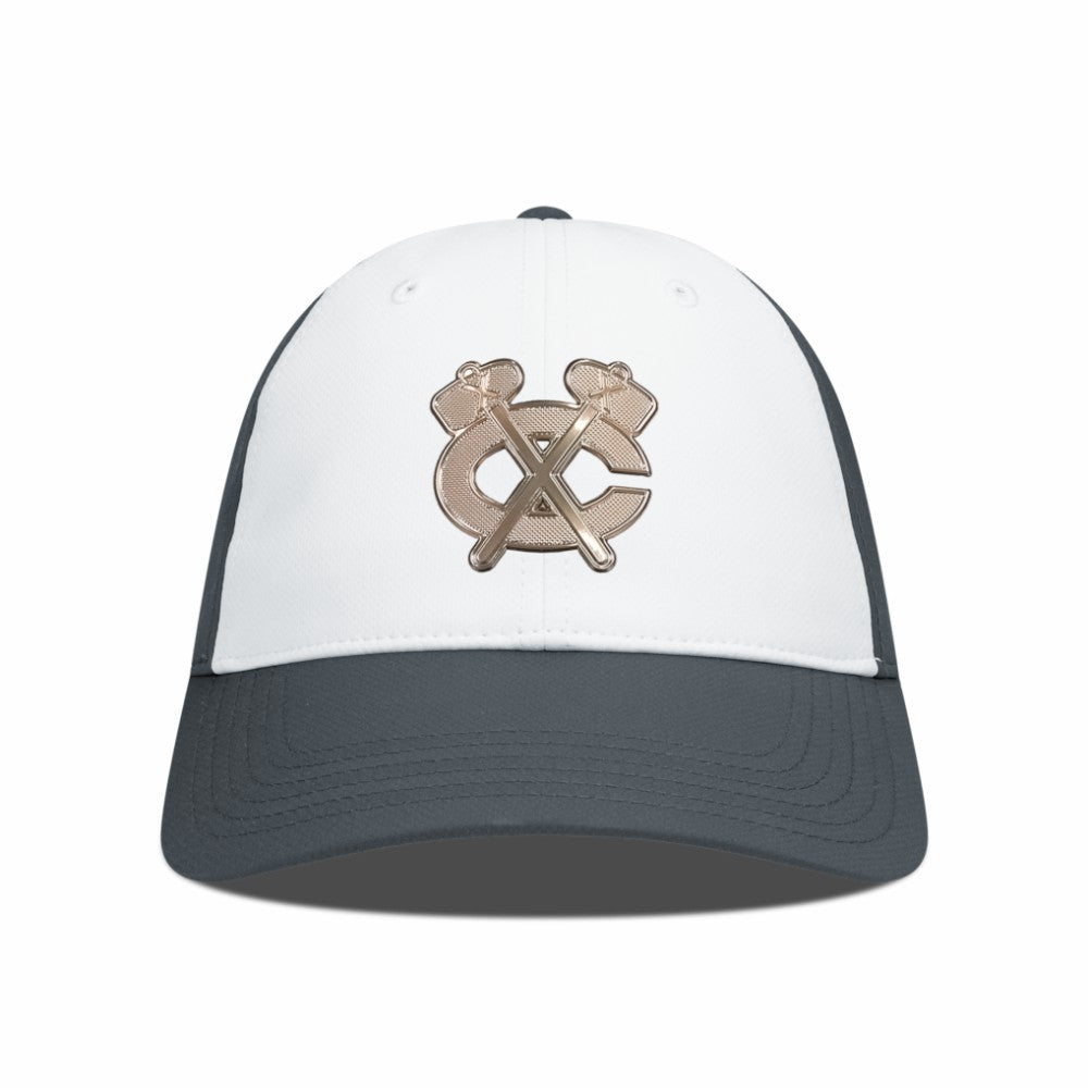 Chicago Blackhawks Levelwear Endure Copper Insignia Adjustable Hat White/Charcoal