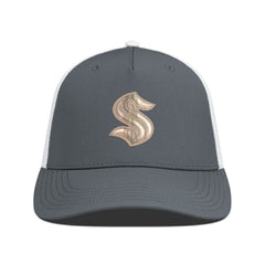 Seattle Kraken Levelwear Signal Copper Insignia Trucker Adjustable Hat Charcoal/White