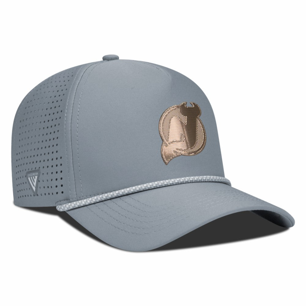 New Jersey Devils Levelwear Gordon Copper Insignia Vented Adjustable Hat Gray